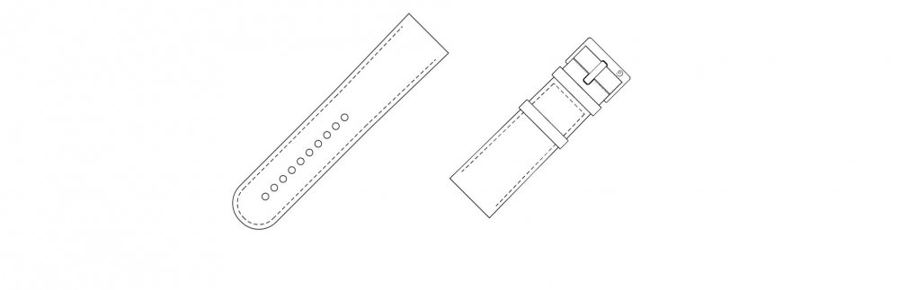 Leather Apple Watch strap wireframe