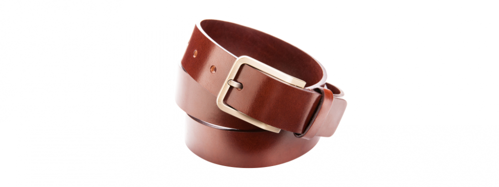Men's leather belt dark brown slideshow
