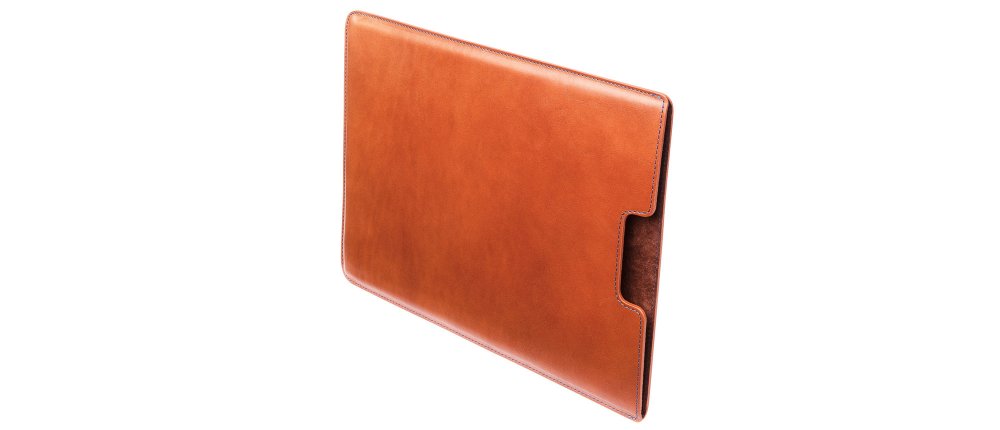 Leather MacBook Pro 13" Air sleeve brown