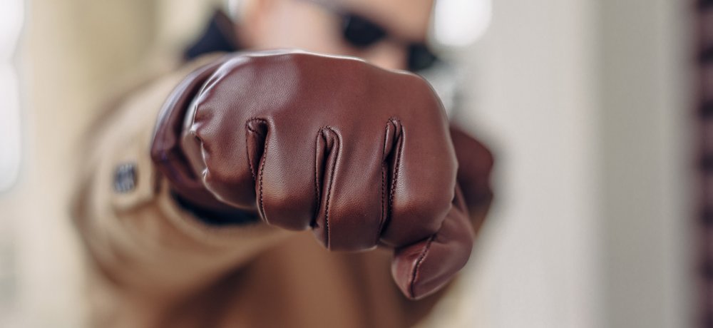 Leather gloves for men