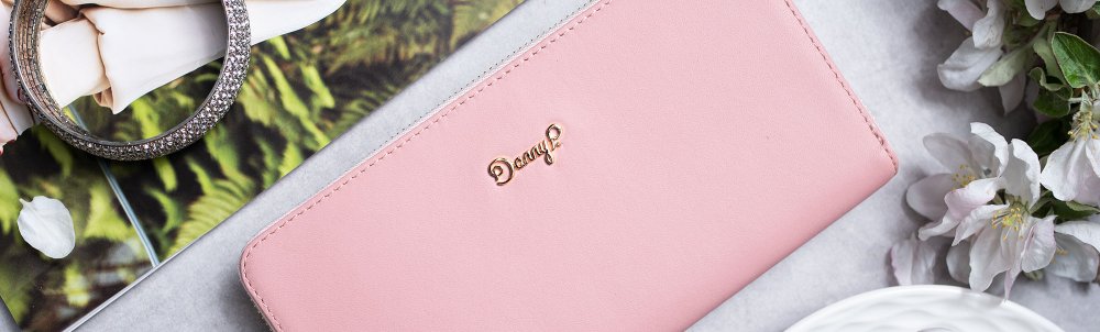 Dámská kožená peněženka se zipem růžová slideshow