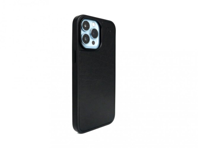 iPhone 14 leather case black