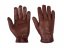 Men leather gloves dark brown - Gloves size: 9 - M