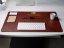 Leather desk pad dark brown - Desk pad size: 60 x 40 cm | 23.6 x 15.75 in
