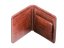 Men leather coin wallet dark brown