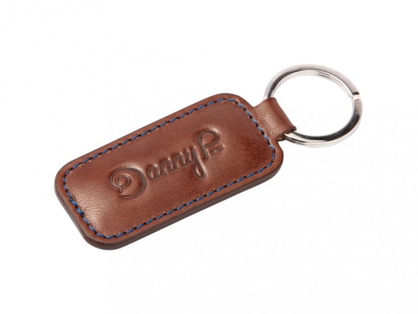 Kožená klíčenka tmavě hnědá