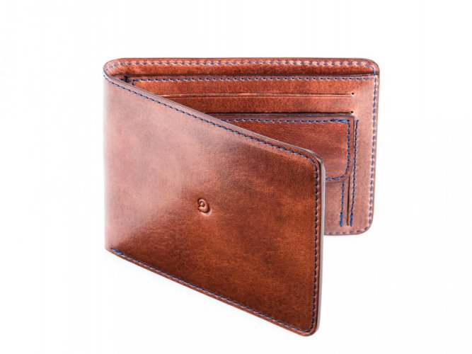 Business set dark brown - Wallet: Slim with coins, Belt: Without stitching