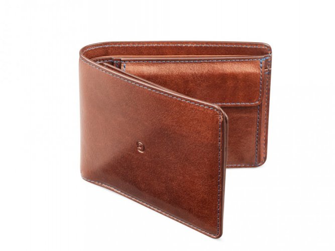 Business set dark brown - Wallet: Business with coins, Belt: Without stitching