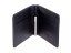 Leather money clip wallet Saffiano black