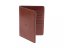Leather passport and cards holder dark brown