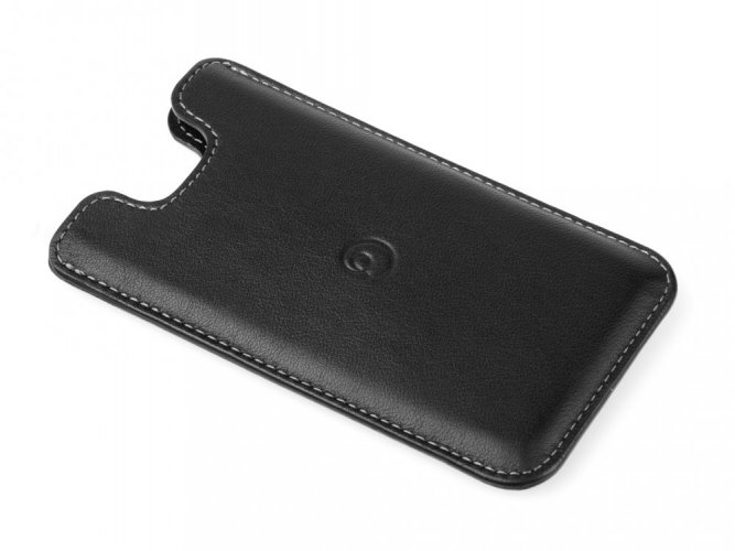 Leather case for iPhone 5 / 5s / SE black Italian leather