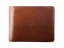 Leather business coin wallet - dark brown