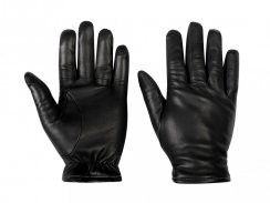 Men leather gloves black