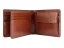 Leather business coin wallet - dark brown