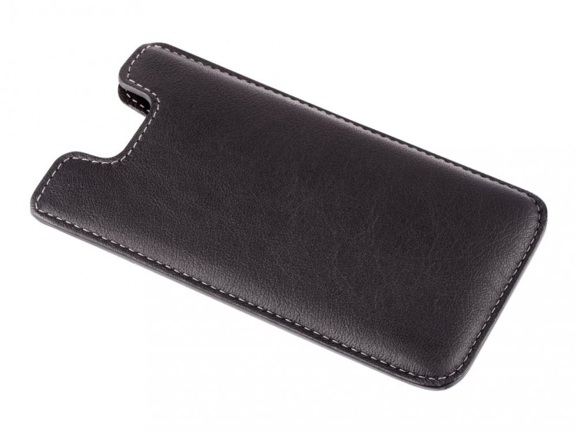 Kožený obal na iPhone 12 Mini černá