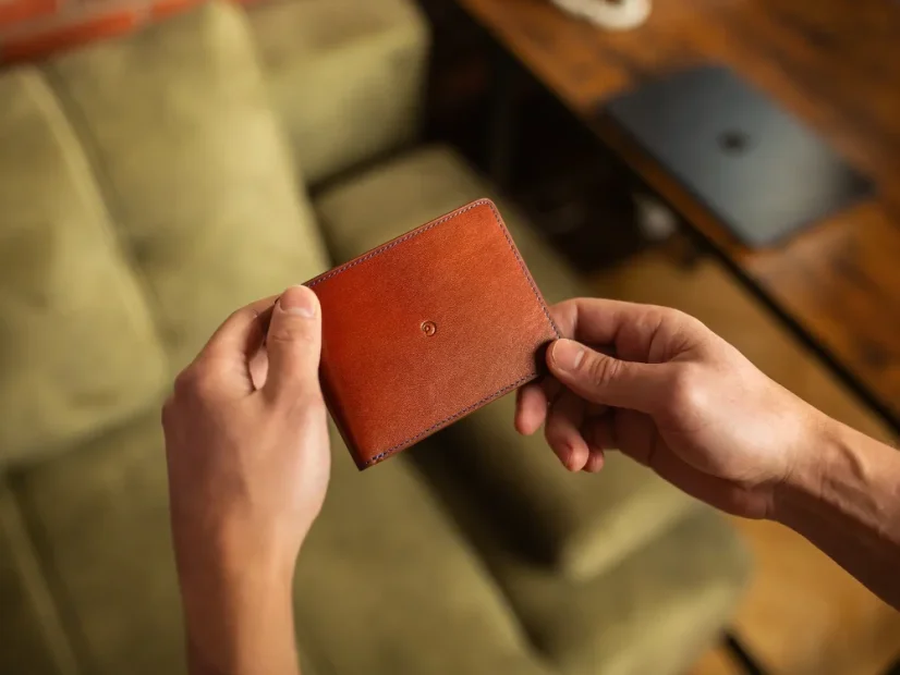 Pánská kožená peněženka tmavě hnědá