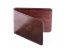 Leather slim wallet dark brown