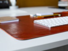 Leather office desk mat brown Leather office desk mat brown