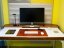 Leather office desk mat brown