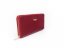 Kožená peněženka pro ženy velká na zip - červená