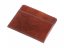 Leather card wallet dark brown