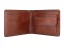 Leather coin wallet dark brown
