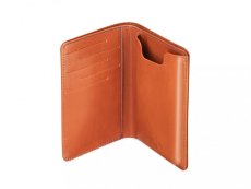 Leather wallet with iPhone X/Xs case brown