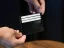 Leather card wallet Flip black