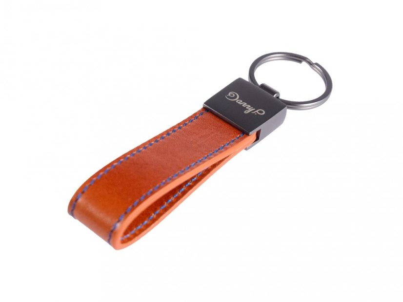 Luxusní kožená klíčenka | hnědá - černá