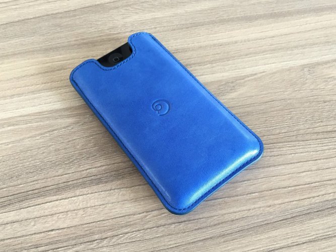 Kožený obal na iPhone 5/5s/SE modrá-oceán