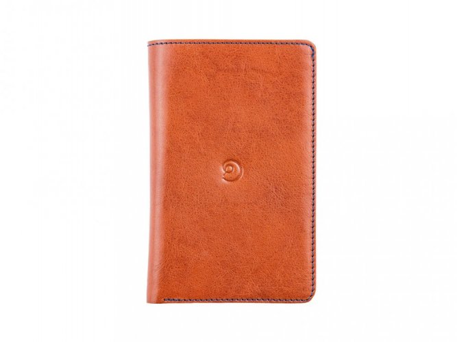 Leather wallet with iPhone 6/6s/7/8 case brown/blue