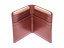Leather passport wallet dark brown