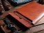 Leather flap cover for MacBook and iPad brown