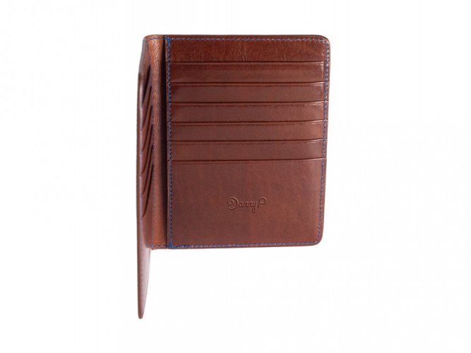Leather passport cover dark brown