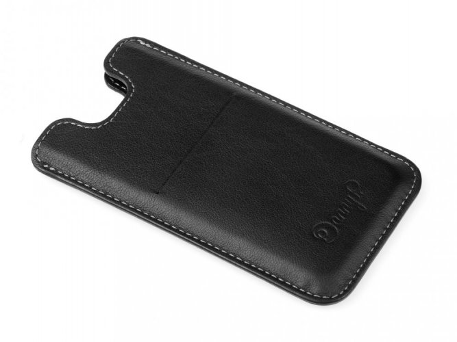Kožený obal na iPhone 5/5s/SE černá pouzdro na kartu