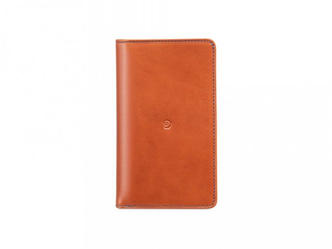 Leather wallet with iPhone X/Xs case brown