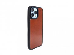 iPhone 14 leather case dark brown