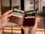 Leather cards case dark brown