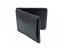 Leather money clip wallet with coins pocket - black