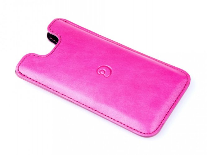 Leather case for iPhone 5 / 5s / SE pink Italian leather