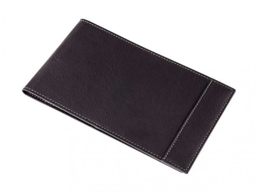 Leather scorecard holder black