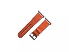 Kožený řemínek Apple Watch hnědá - vesmírně šedý hliník