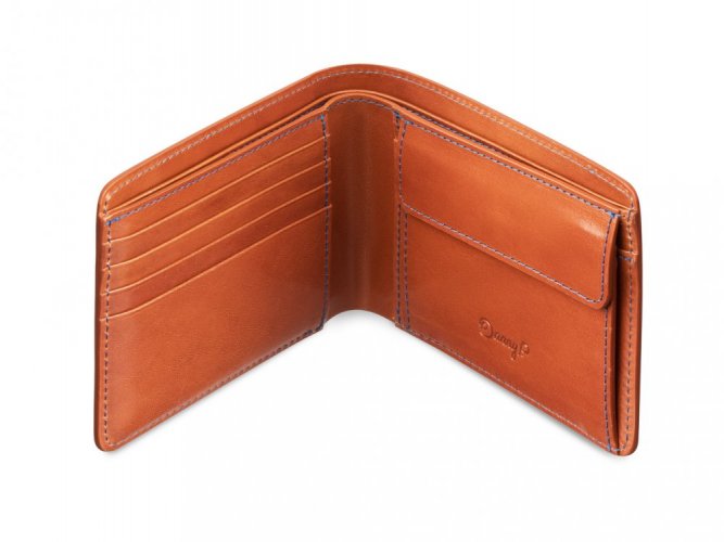 Elegant leather business wallet for coins and cards - brown