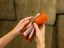 Leather business coin wallet - brown