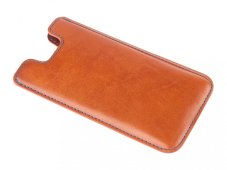 Kožený obal na iPhone 12 Mini hnědá