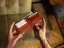 Leather coin wallet dark brown