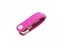 Compact keychain from leather for women in pink