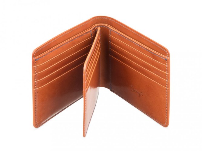 Leather business wallet brown - Coin pocket: Without coin pocket, Removable inner part: Add 6 extra cards