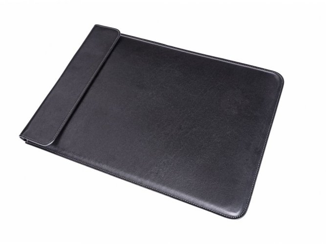 Leather flap cover for MacBook and iPad black