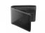 Leather business coin wallet - black